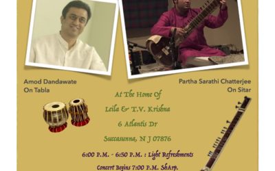 Sitar Concert in Succasuna, NJ 10 Sep 2016